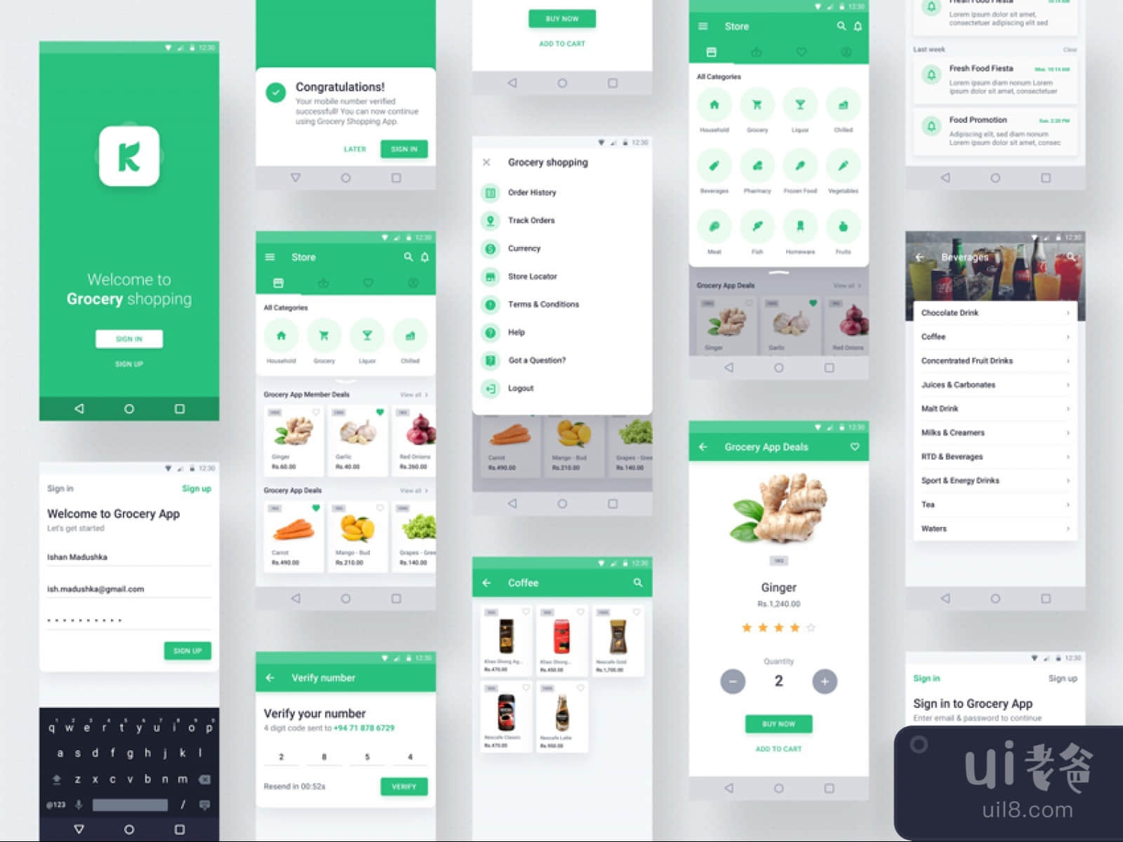 Supermarket App for Figma and Adobe XD No 1