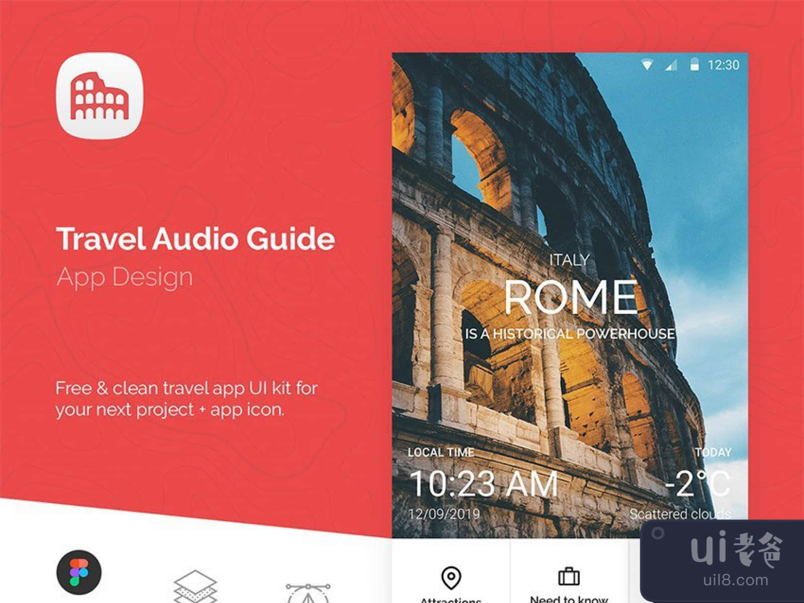 Travel Guide App Design for Figma and Adobe XD No 1