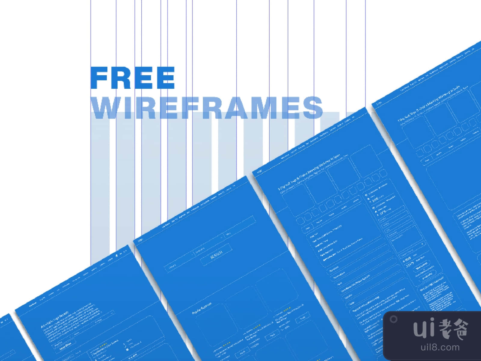 Website Wireframes UI Kit for Figma and Adobe XD No 1