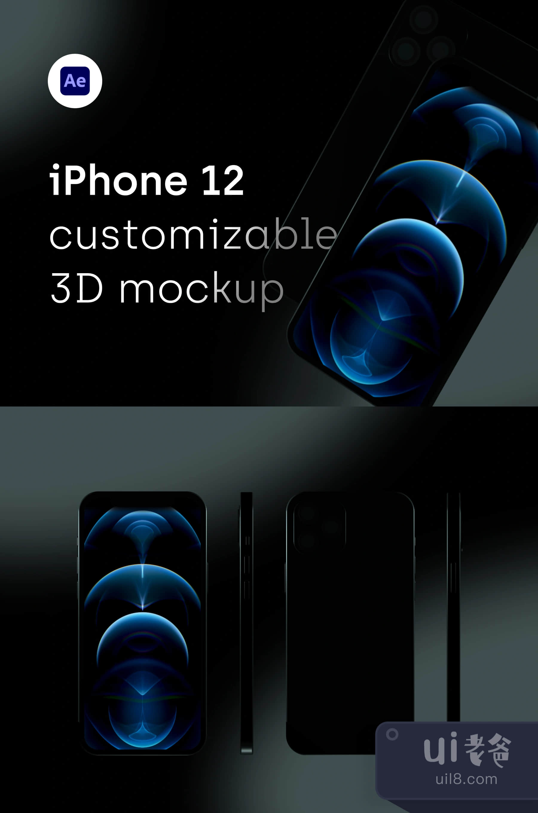 iPhone 12 Pro - 3D模型图插图