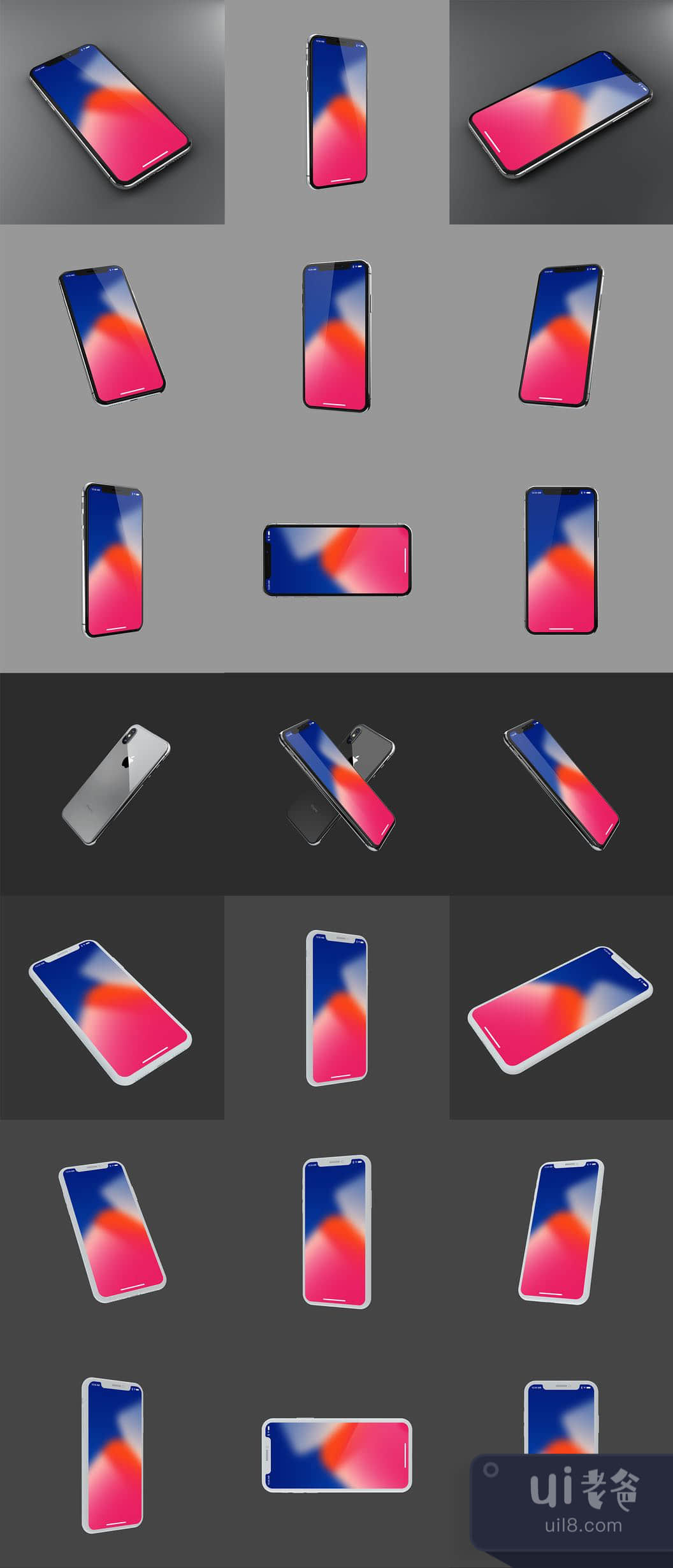iPhone X设计模型 (iPhone X Design Mockup)插图