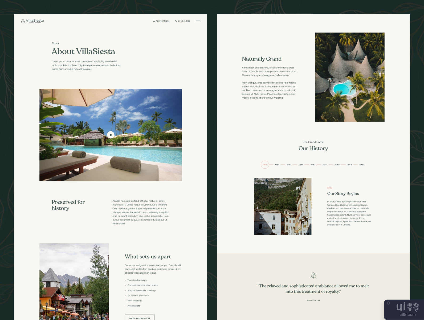 Villasiesta - 酒店及度假村网站模板 (Villasiesta - Hotel & Resort Website Template)插图8
