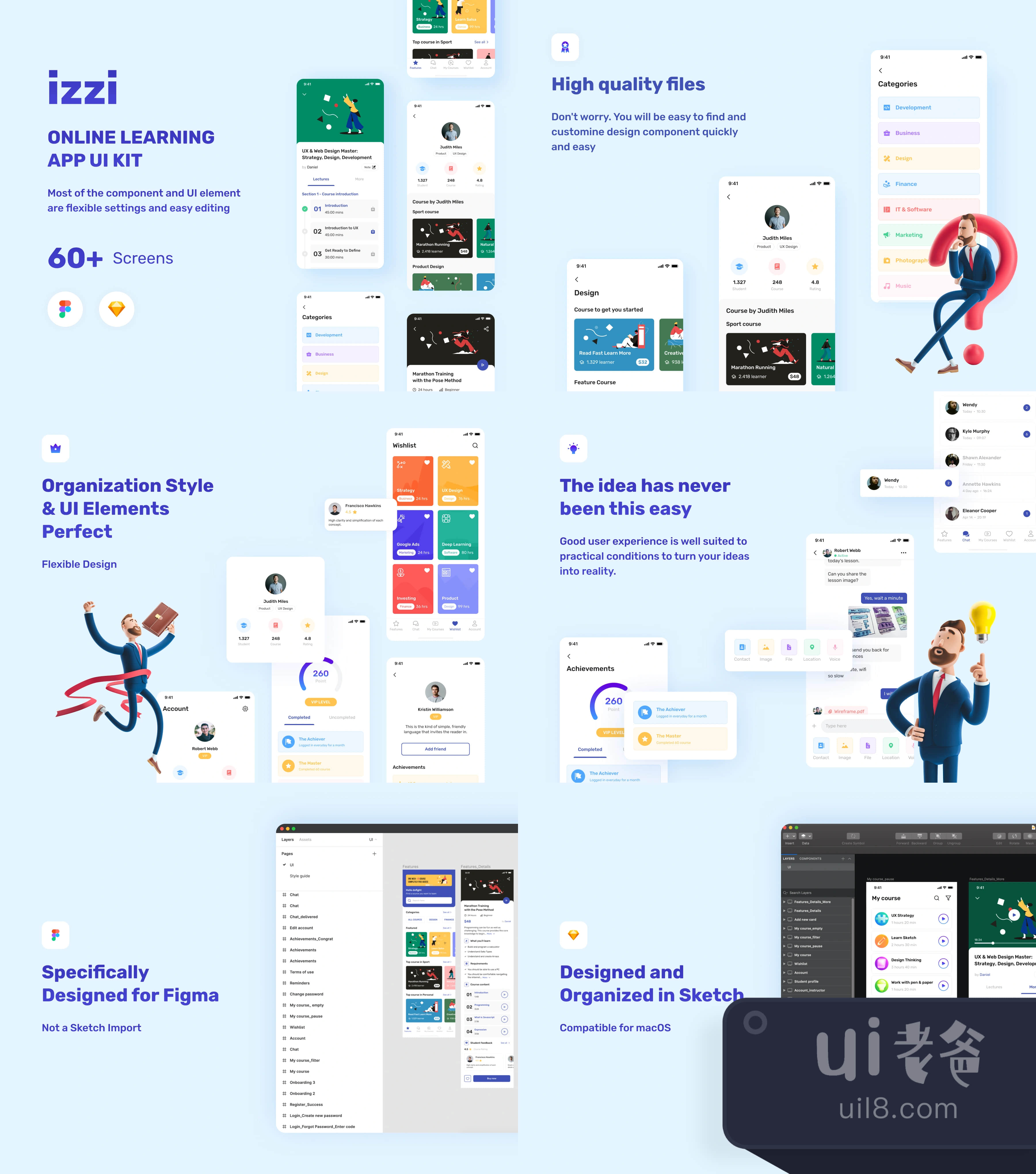 izzi - 在线学习App设计插图1
