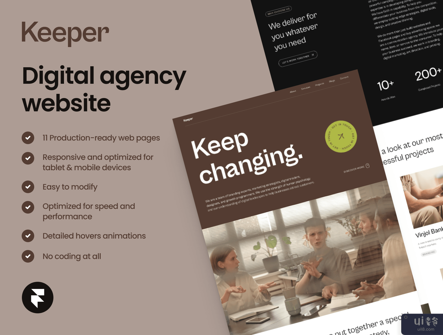 Keeper - Framer 的数字机构网站 (Keeper - Digital agency website for Framer)插图7