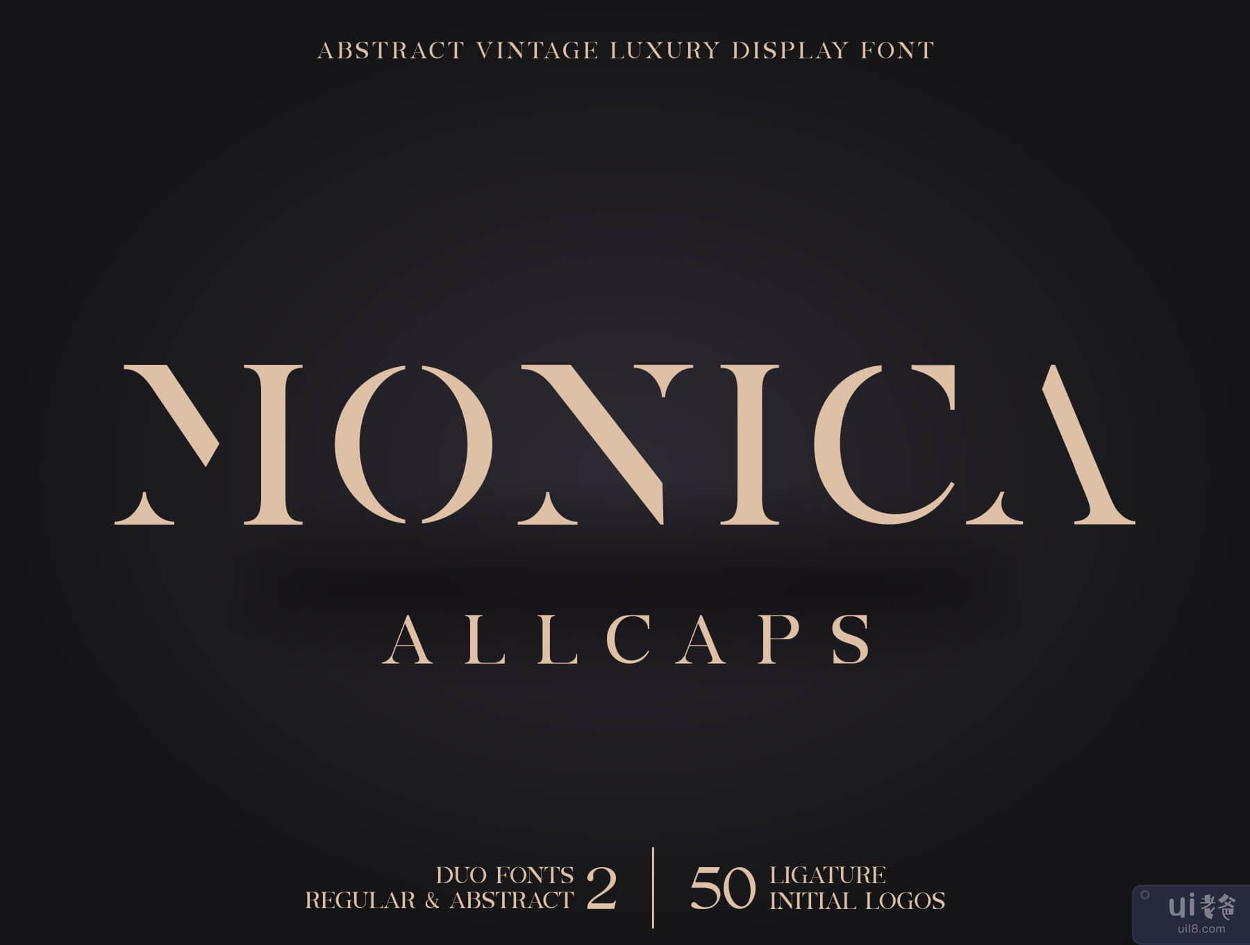莫妮卡大写字体系列 (Monica Allcaps Fonts Family)插图9