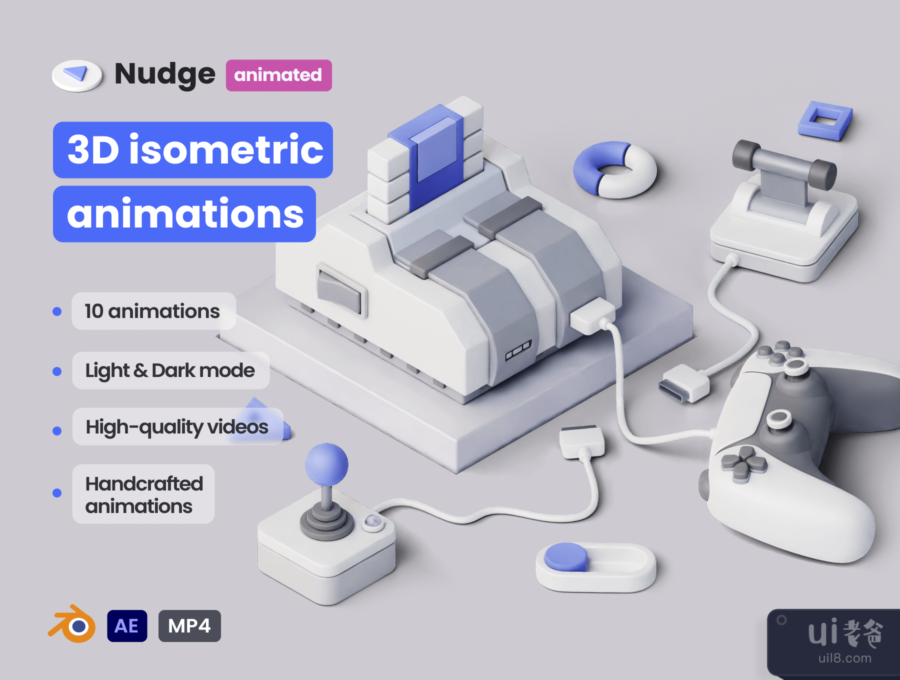 Nudge 3D动画 (Nudge 3D animated)插图