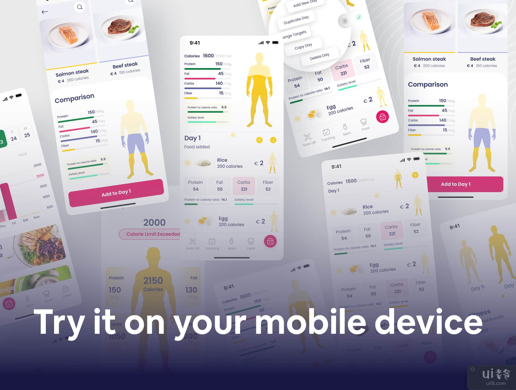 卡路里跟踪移动应用程序 (Calorie Tracking Mobile App)插图2