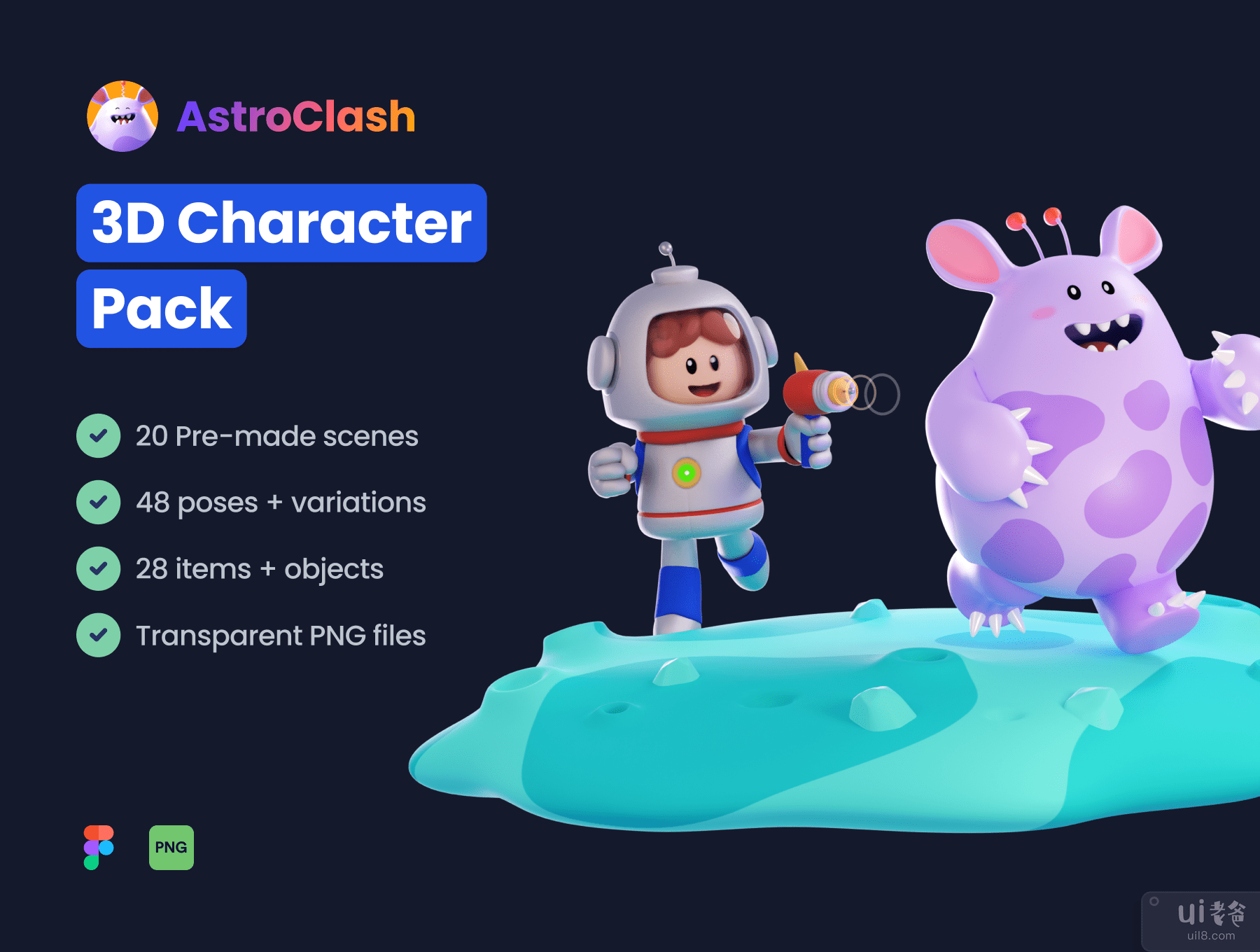 AstroClash 3D 角色包 (AstroClash 3D Character Pack)插图7