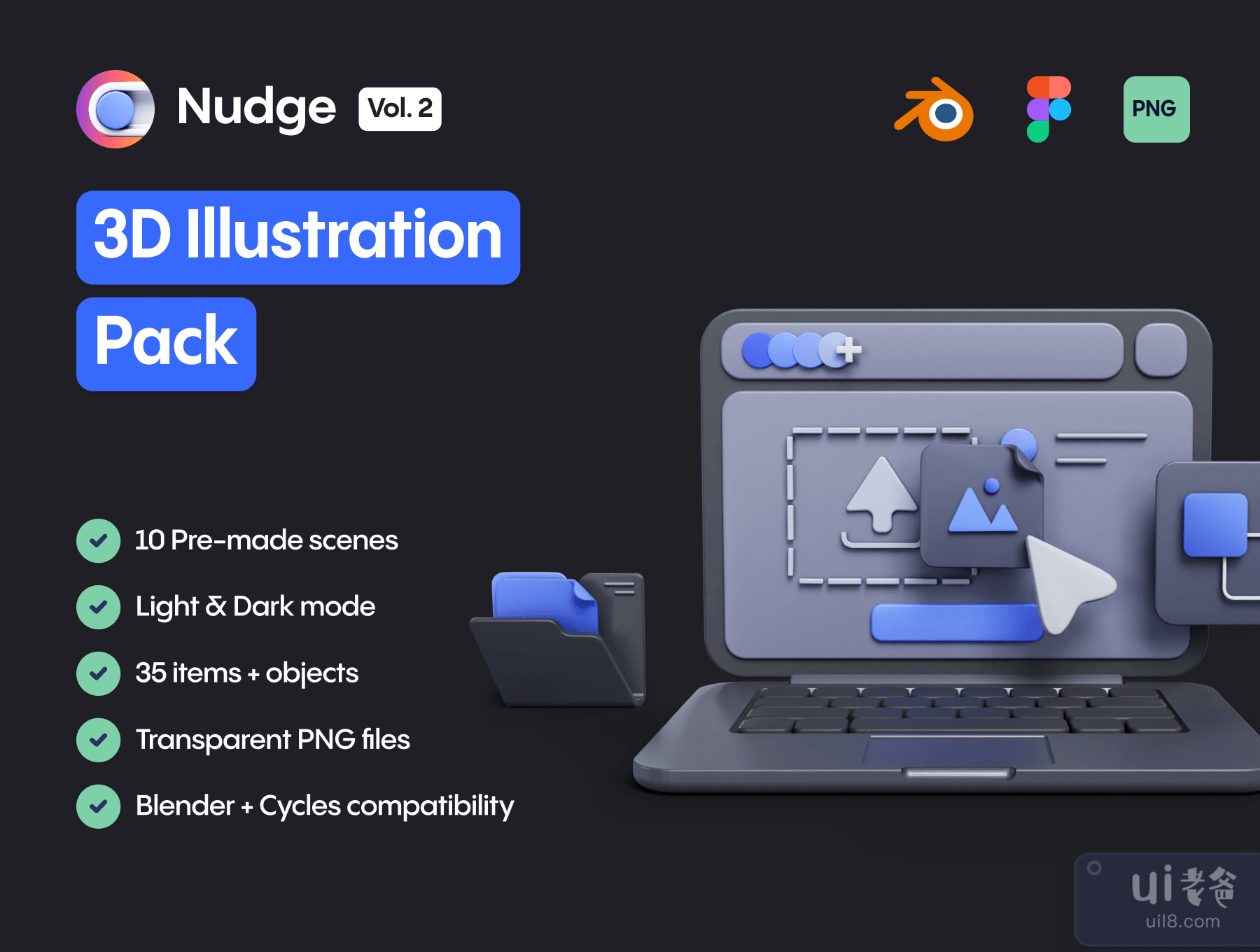 Nudge Vol.2 - 3D插图 (Nudge Vol.2 - 3D Illustration)插图