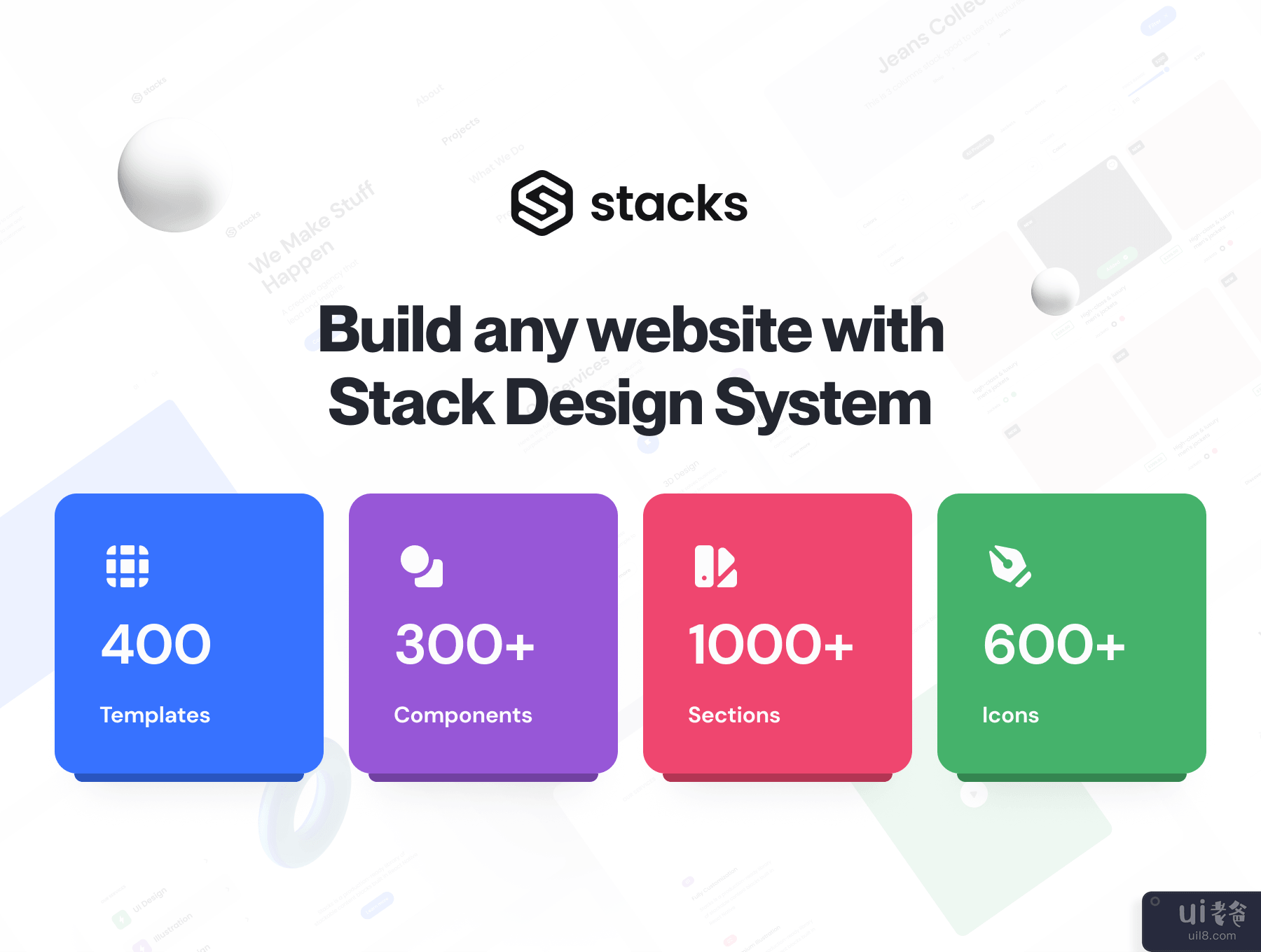 Stacks - 终极用户界面设计系统 (Stacks – Ultimate UI Design System)插图5