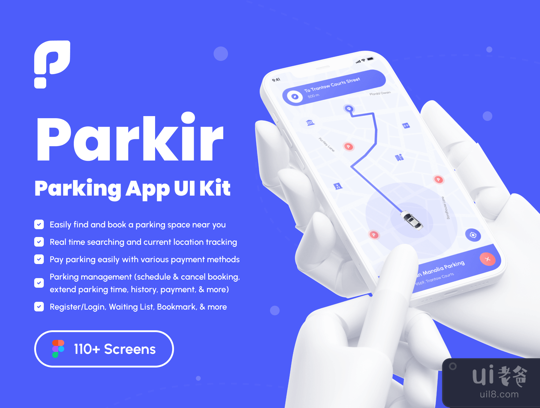 Parkir - 停车应用UI套件 (Parkir - Parking App UI Kit)插图5