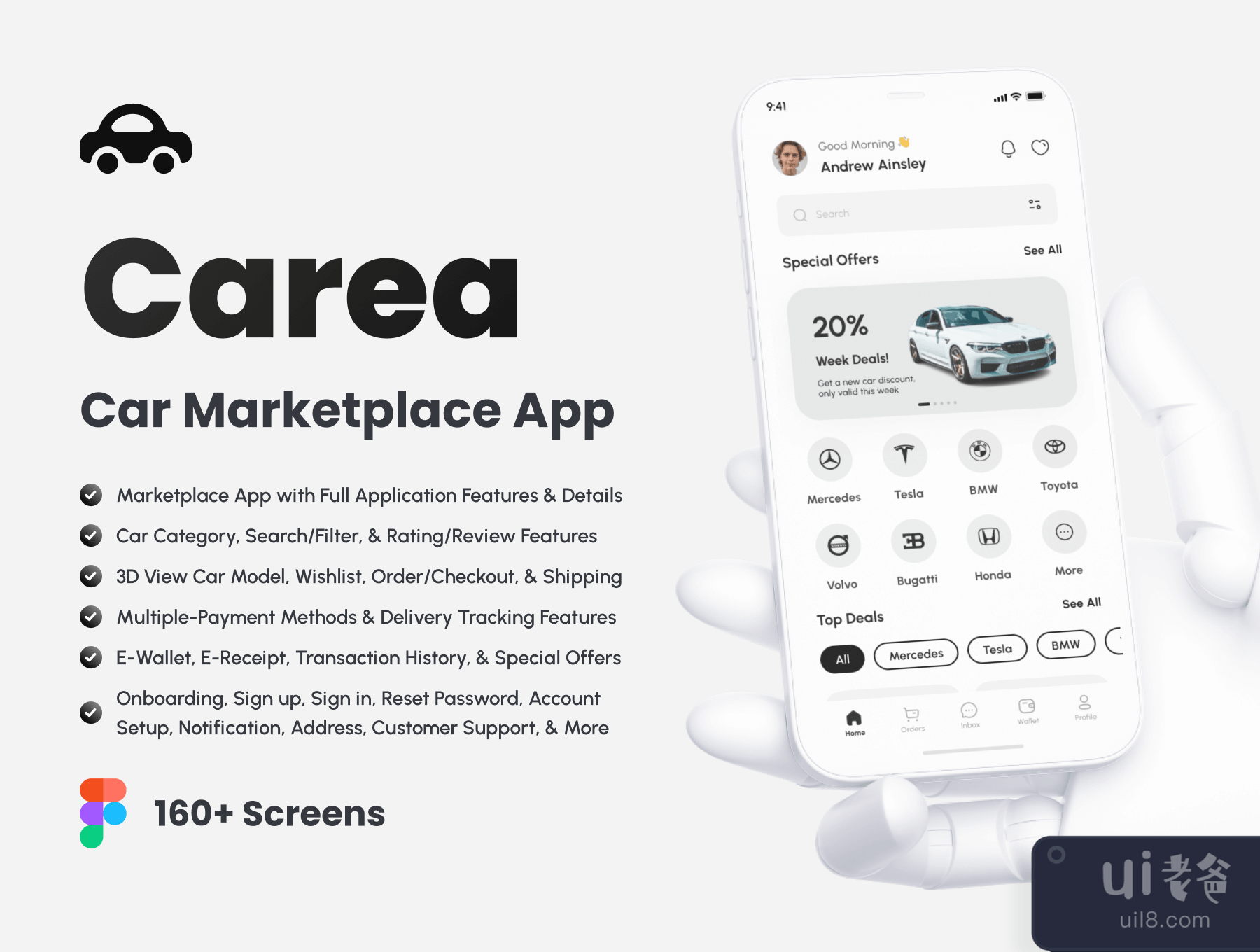 Carea - 汽车市场应用的用户界面Ki (Carea - Car Marketplace App UI Ki)插图3