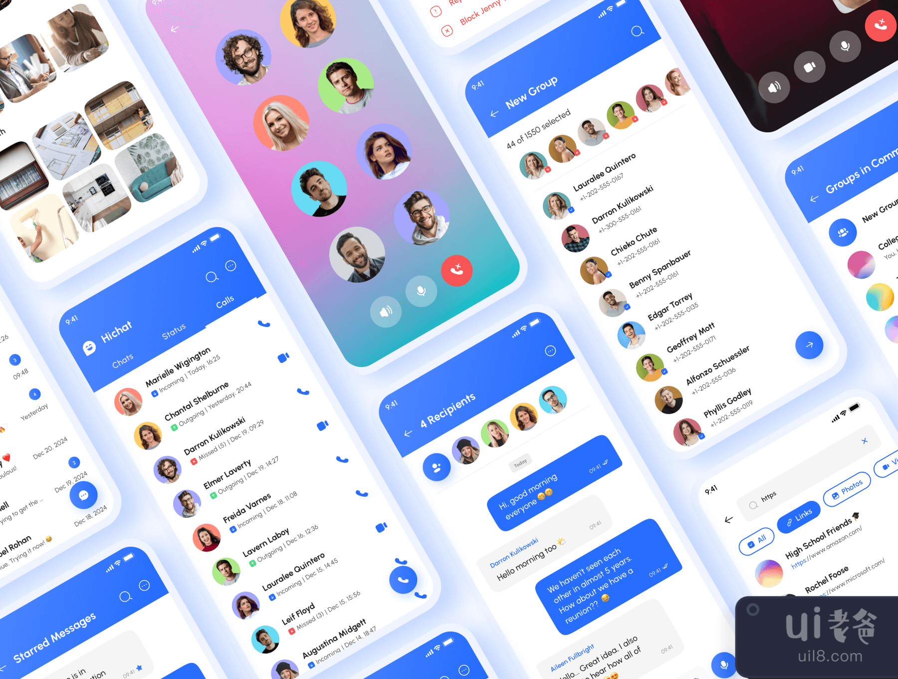 Hichat - Messenger App UI Kit (Hichat - Messenger App UI Kit)插图4