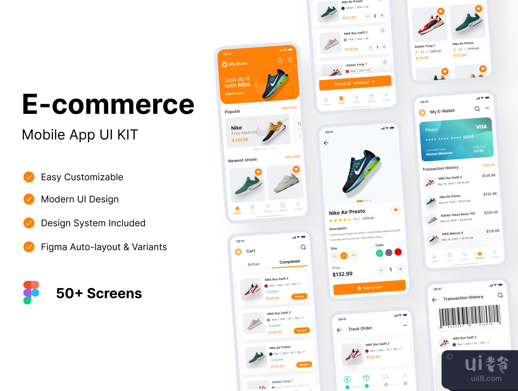 AN.Shoes电子商务移动应用UI KIT (AN.Shoes E-commerce Mobile App UI KIT)插图5