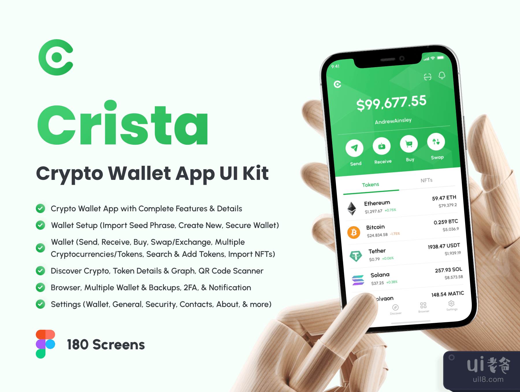 Crista - Crypto Wallet App UI Kit (Crista - Crypto Wallet App UI Kit)插图