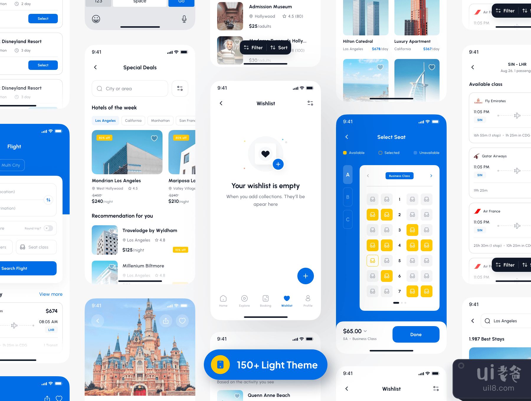 Traveline - 旅行和生活方式应用UI套件 (Traveline - Travel and Lifestyle App UI Kit)插图2