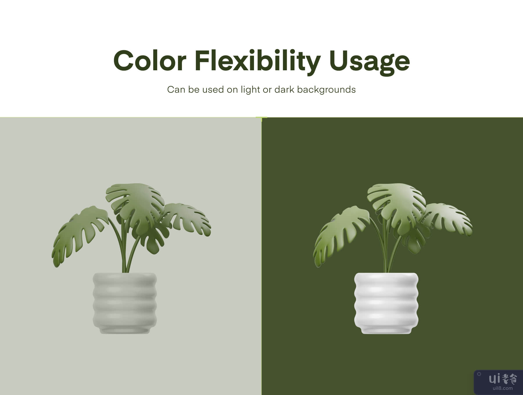 温室植物 3D 图标 (Houseplant 3D Icon)插图3