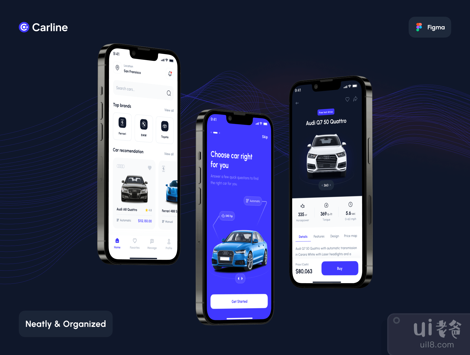 Carline - 汽车市场应用UI包 (Carline - Car Marketplace App UI Kit)插图3