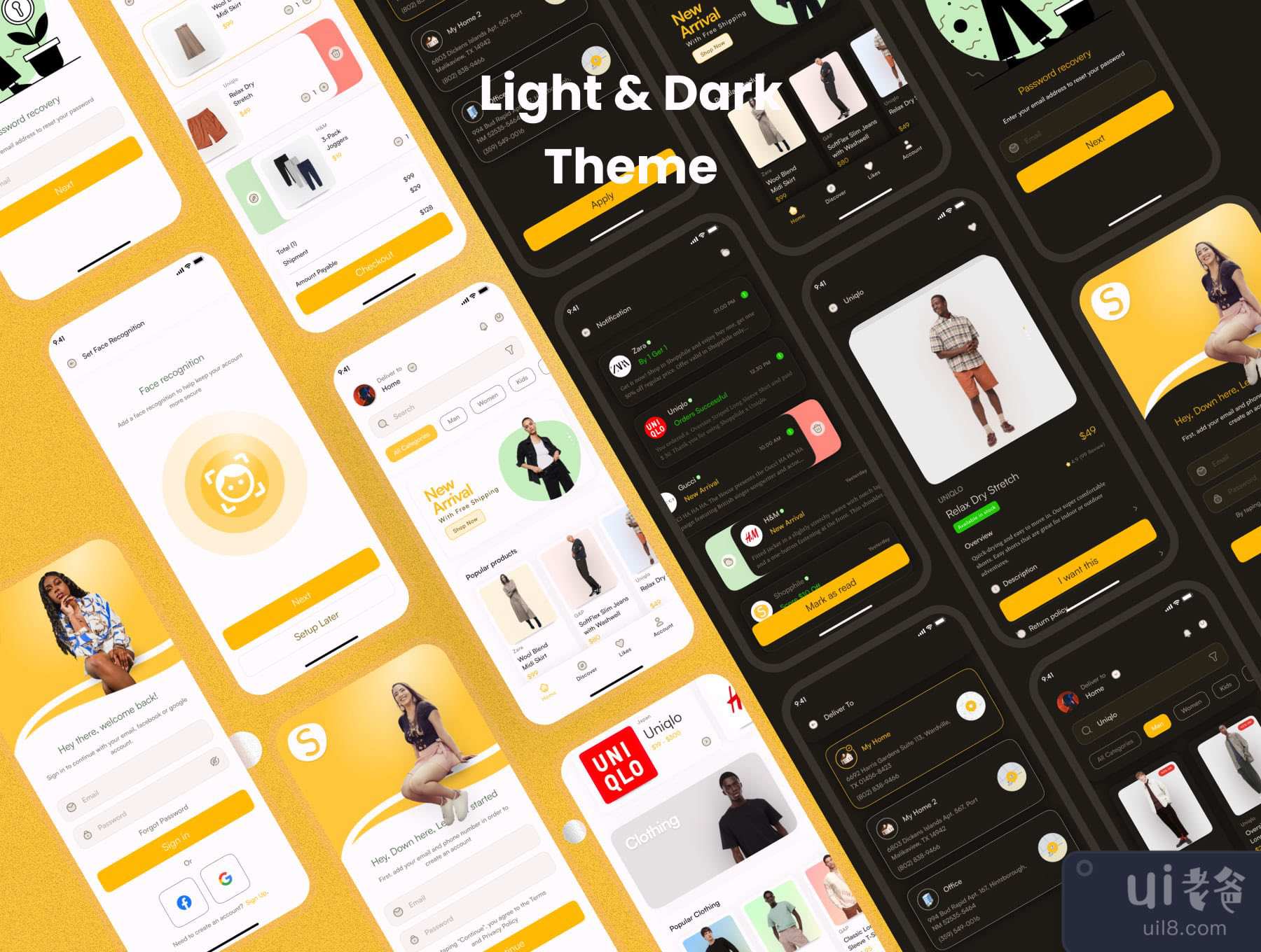 Shopphile - 电子商务应用UI Kit (Shopphile - E-commerce App UI Kit)插图3