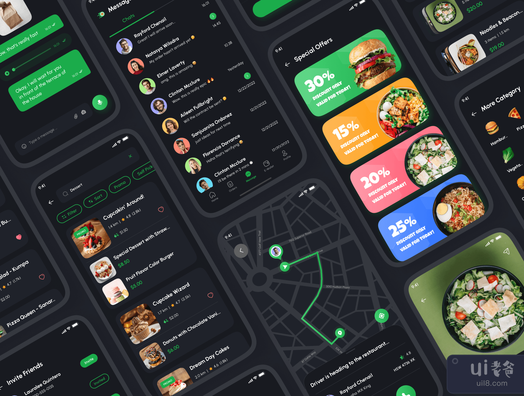 Foodu - 食品递送应用UI工具包 (Foodu - Food Delivery App UI Kit)插图5