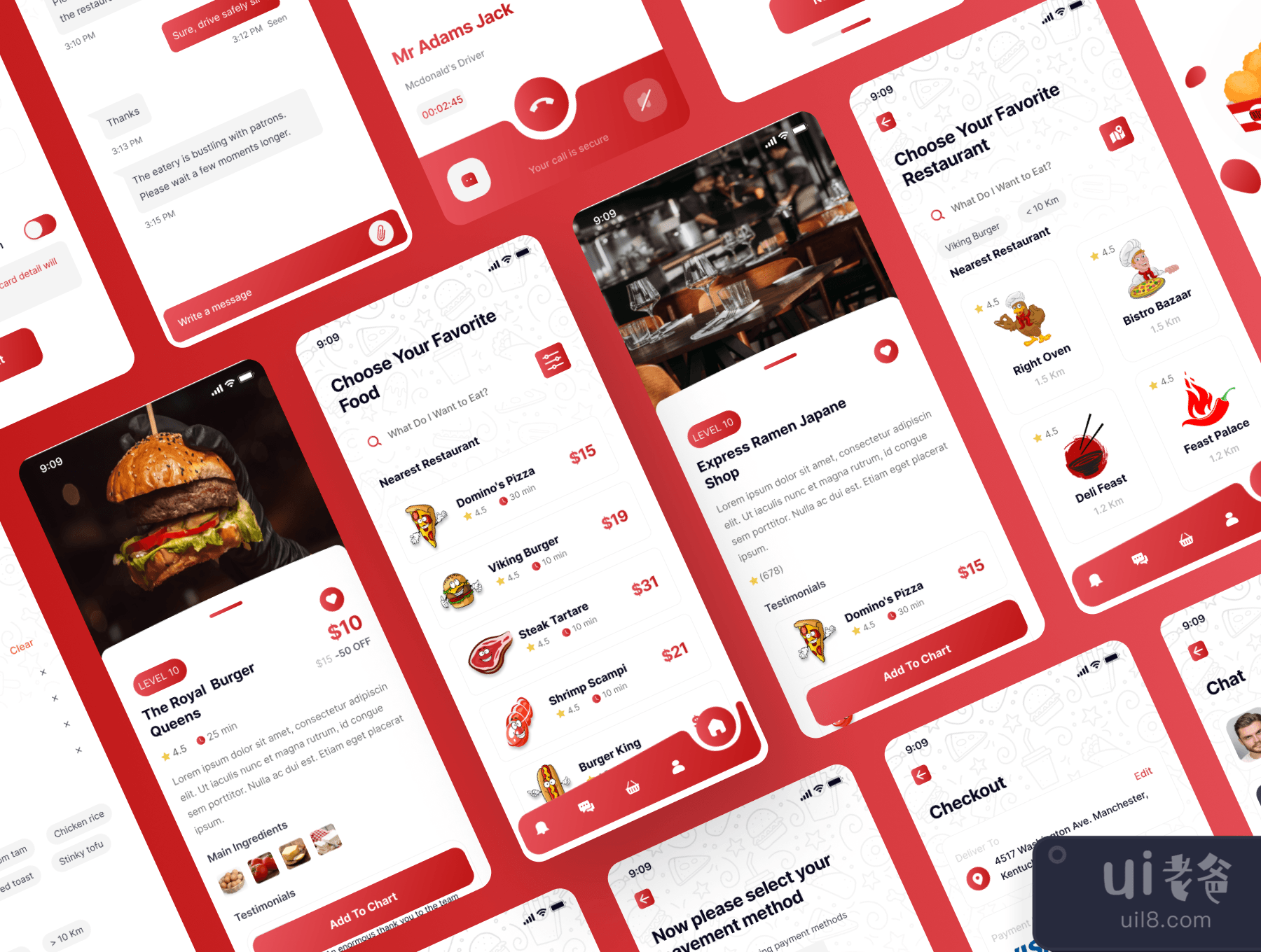 GrubEats送餐应用食品用户界面套件 (GrubEats Delivery App Food UI Kit)插图3