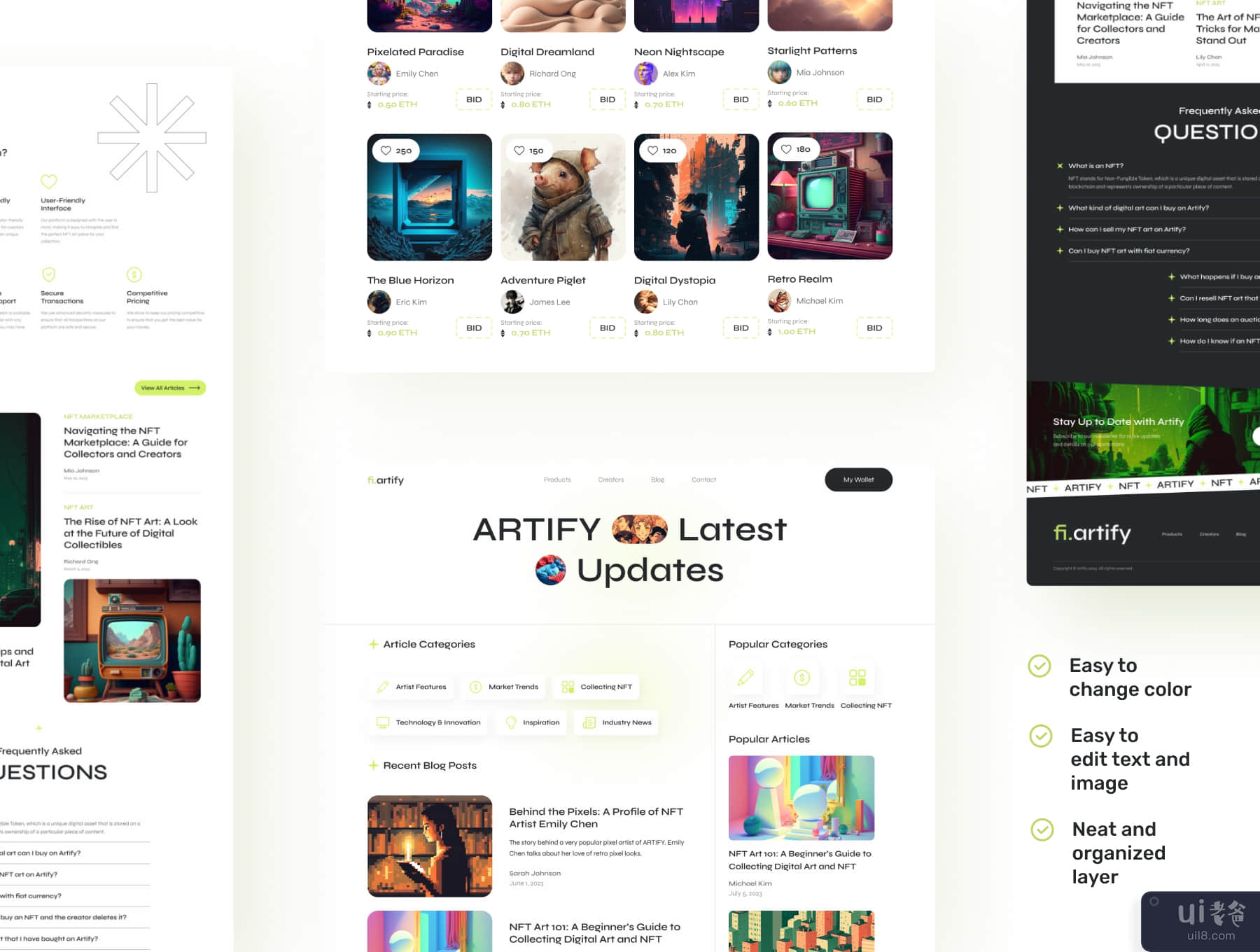 Artify - 明亮、简洁的 Nft 市场平台 (Artify – bright, clean nft marketplac)插图1