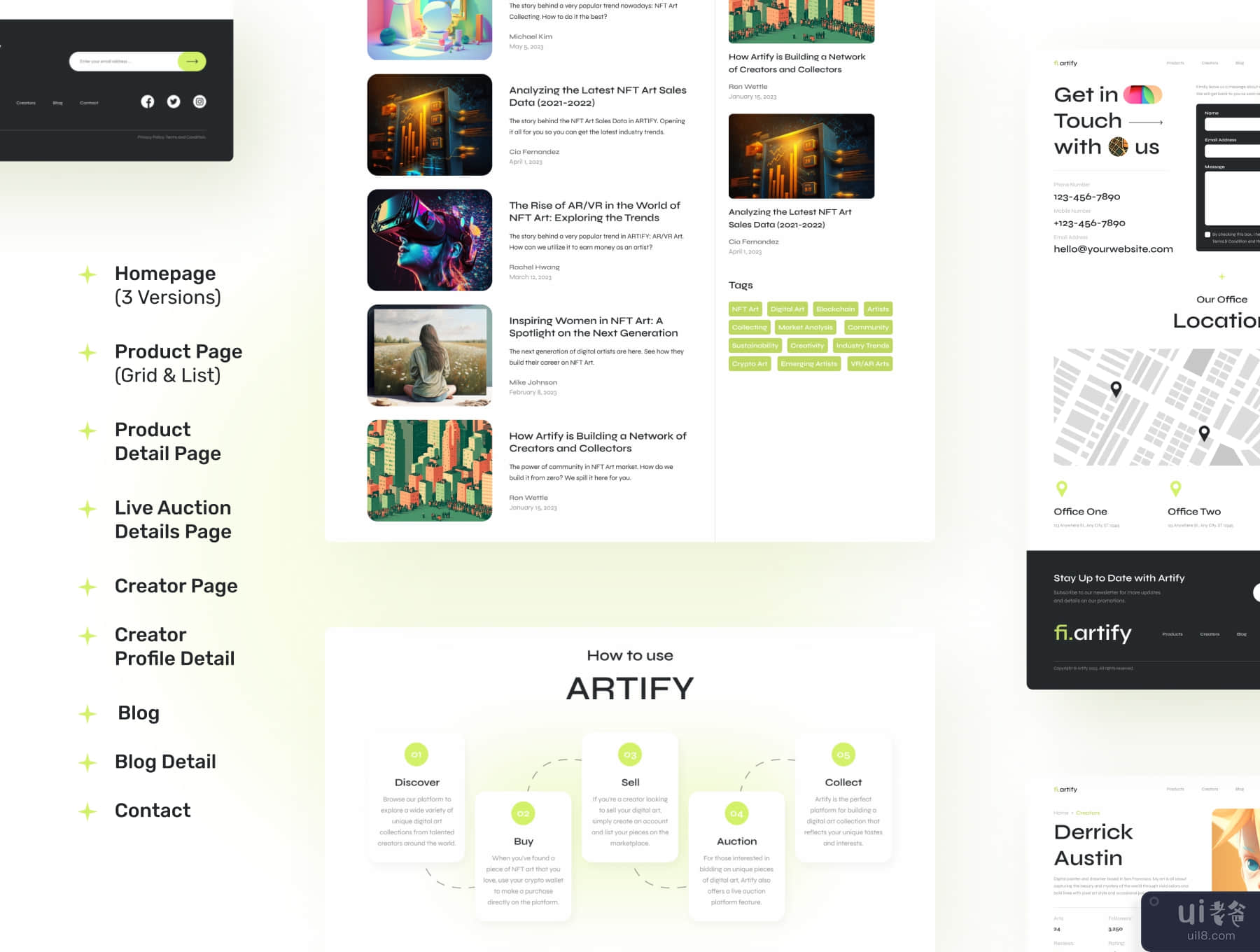 Artify - 明亮、简洁的 Nft 市场平台 (Artify – bright, clean nft marketplac)插图2