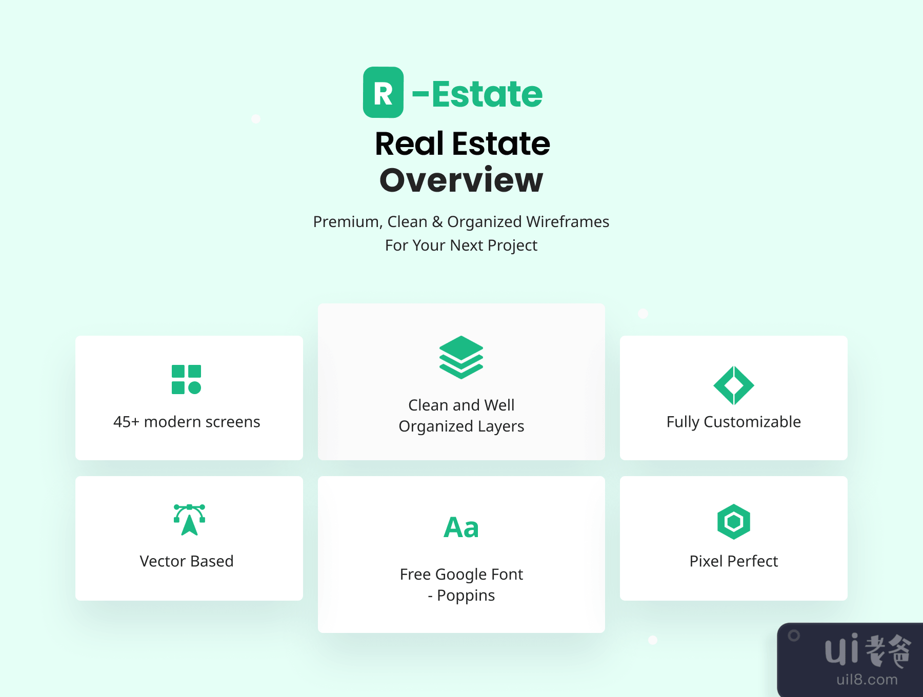 R-Estate - 房地产应用UI包 (R-Estate - Real Estate App UI Kit)插图2