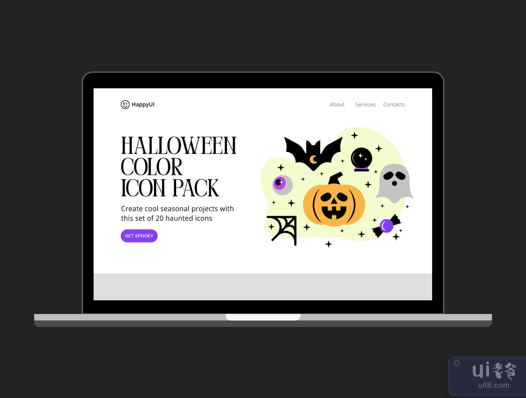 万圣节色彩图标包 (Halloween Color Icon Pack)插图2