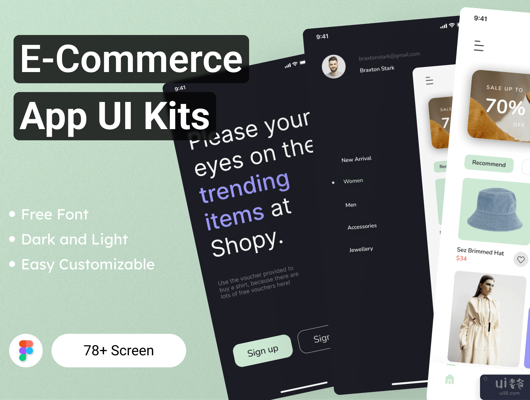 电子商务应用程序 UI 工具包 (E-commerce App UI Kit)插图5