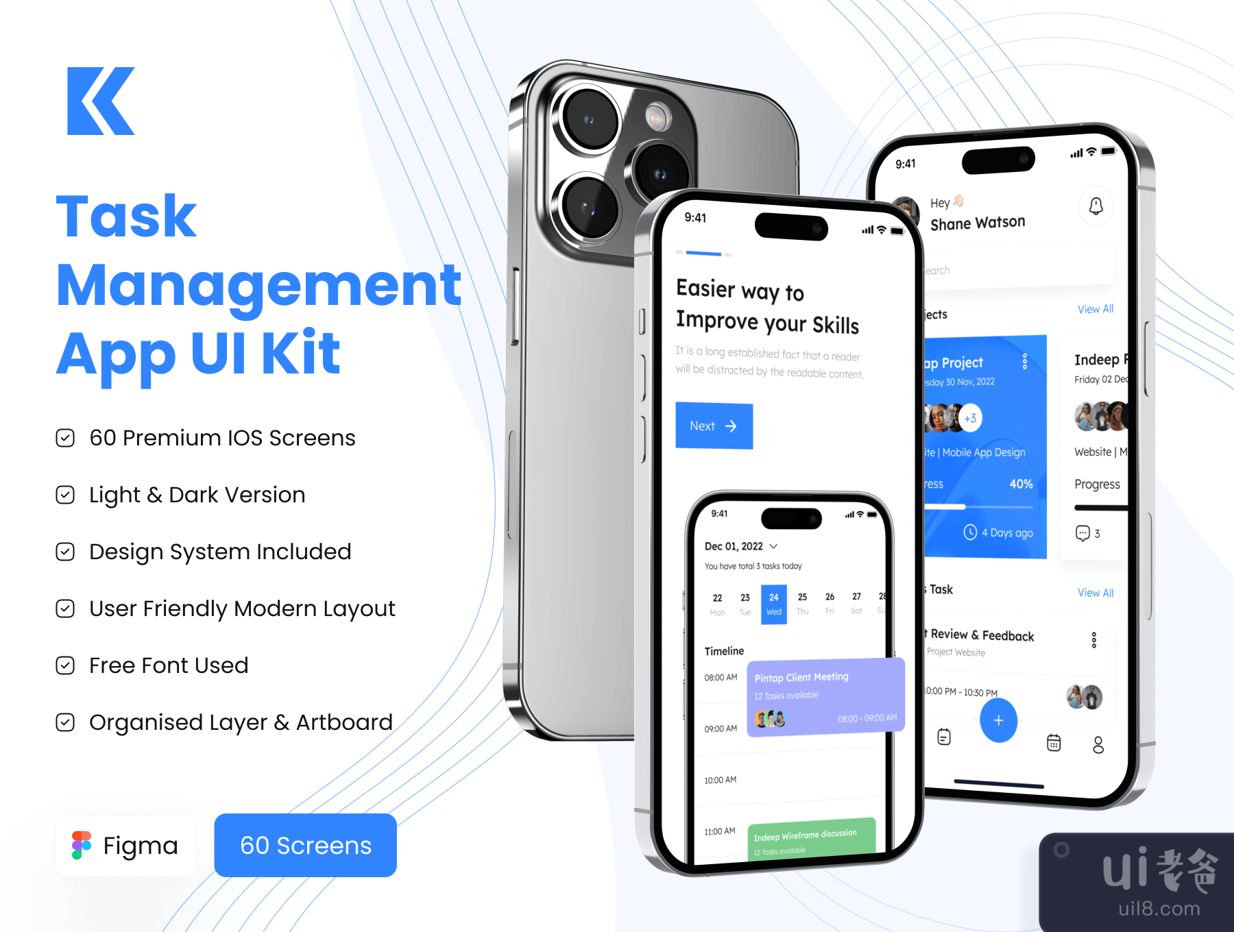 任务 - 管理应用程序的UI工具包 (Task Management App UI Kit)插图