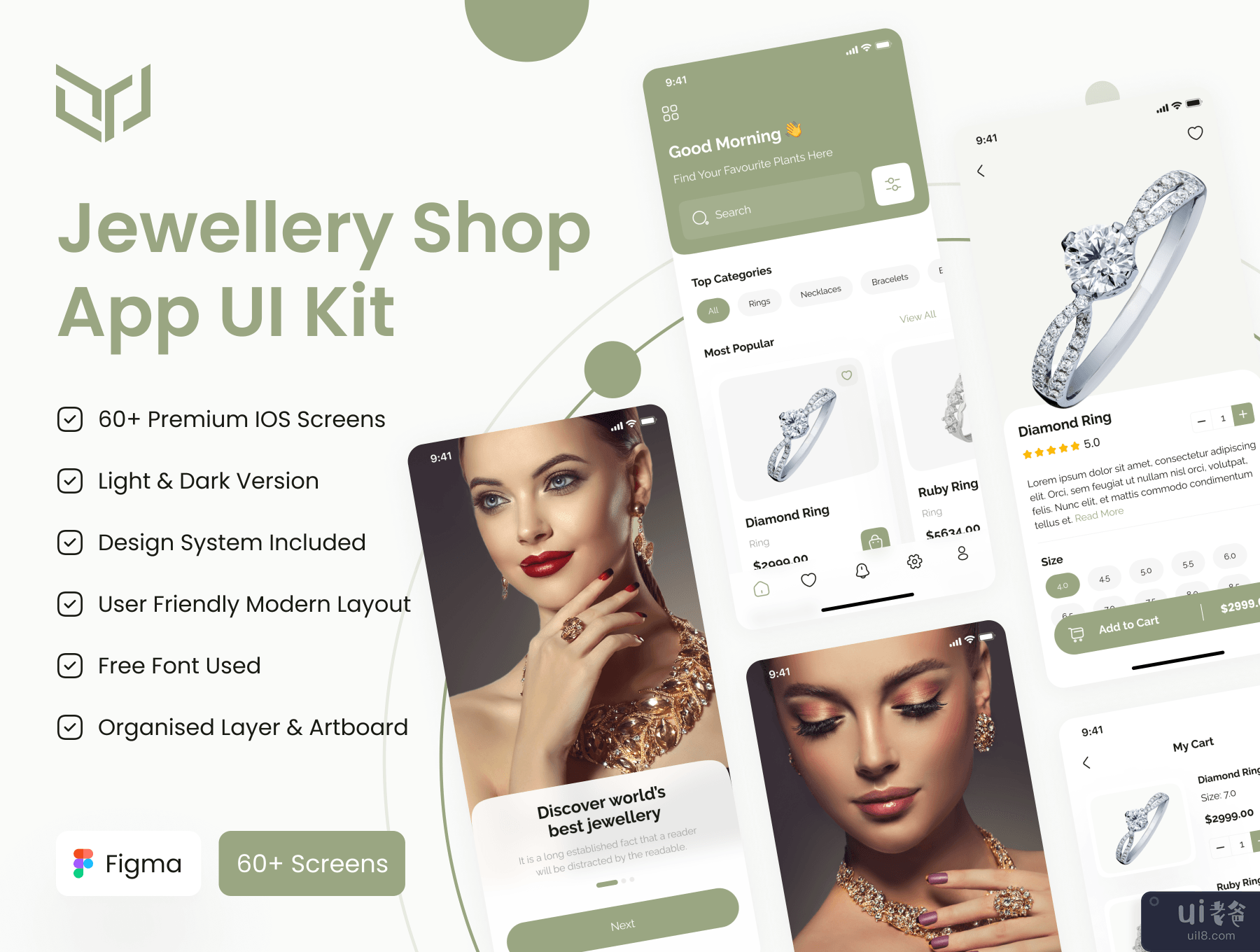 珠宝店应用程序 UI 工具包 (Jewellery Shop App UI Kit)插图7
