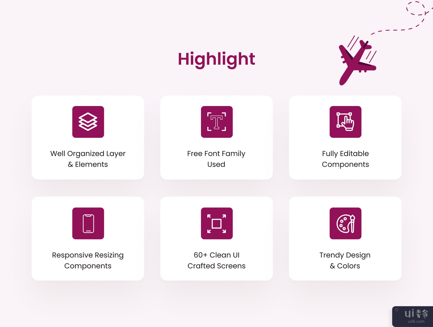 航班预订应用程序 UI 工具包 (Flight Booking App UI Kit)插图6