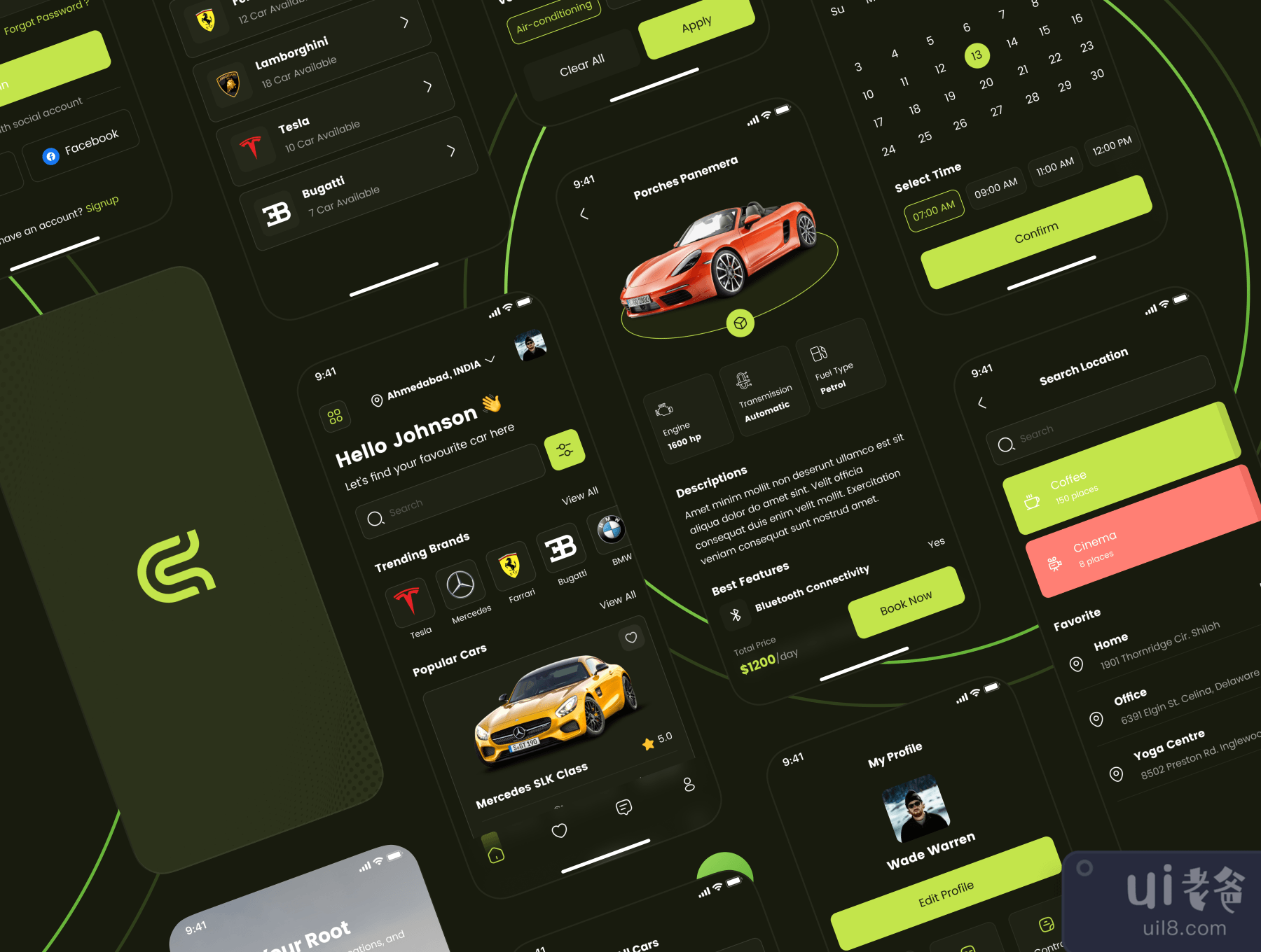 汽车租赁应用UI套件 (Car Rental App UI Kit)插图5