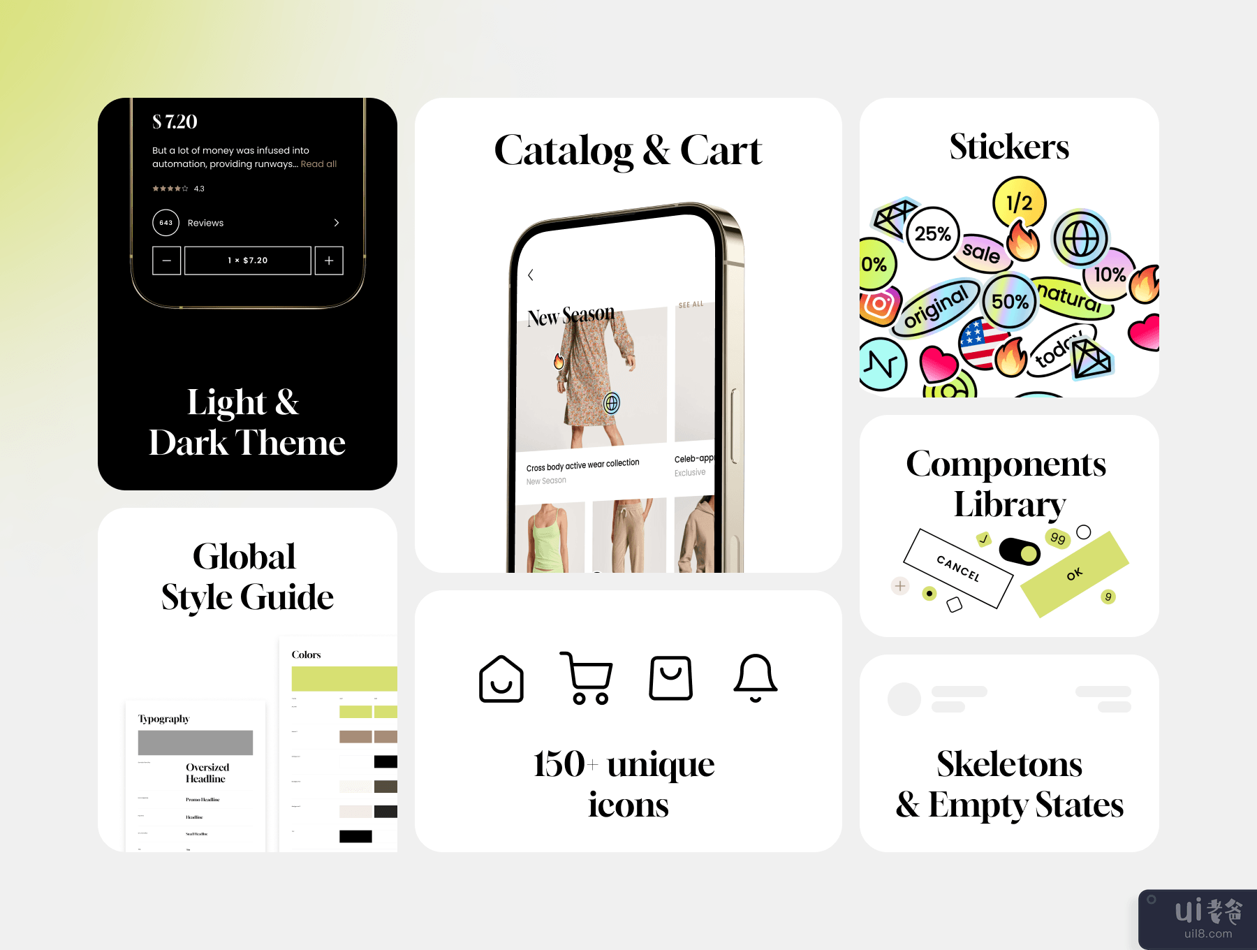 马克购物应用程序 UI 工具包 (Mark Shopping App UI kit)插图4