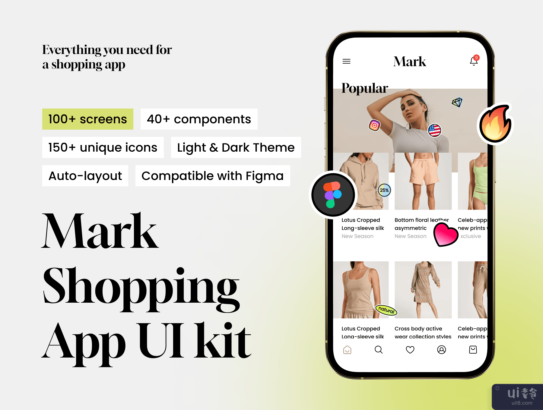 马克购物应用程序 UI 工具包 (Mark Shopping App UI kit)插图7