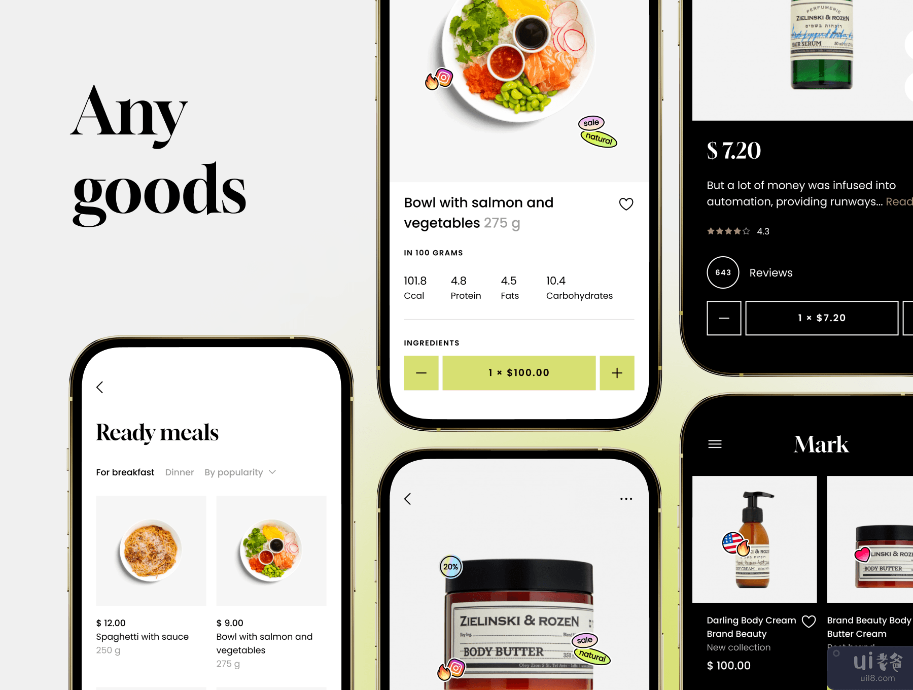 马克购物应用程序 UI 工具包 (Mark Shopping App UI kit)插图2