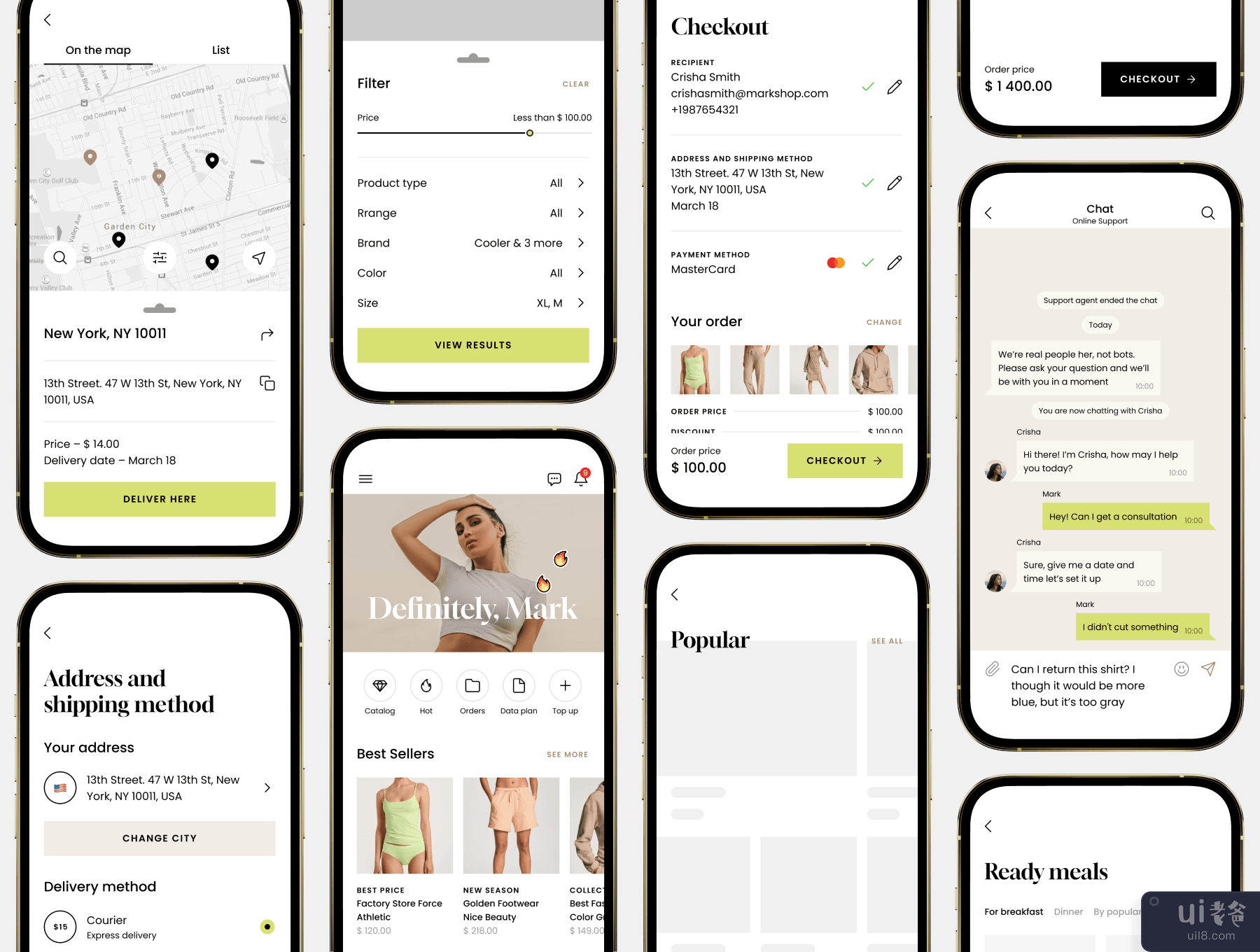 马克购物应用程序 UI 工具包 (Mark Shopping App UI kit)插图1