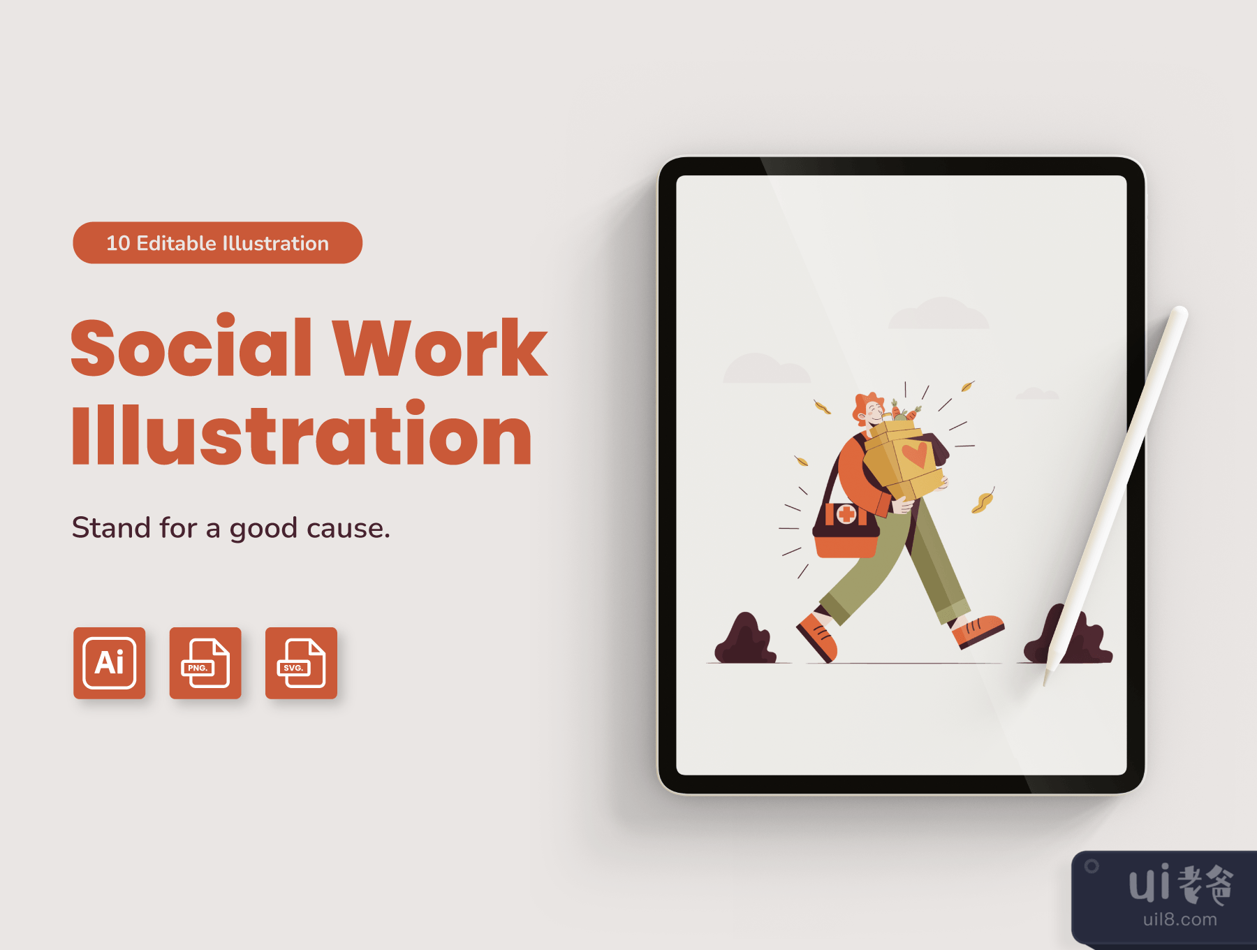 社会工作插图包 (Social Work Illustration Pack)插图