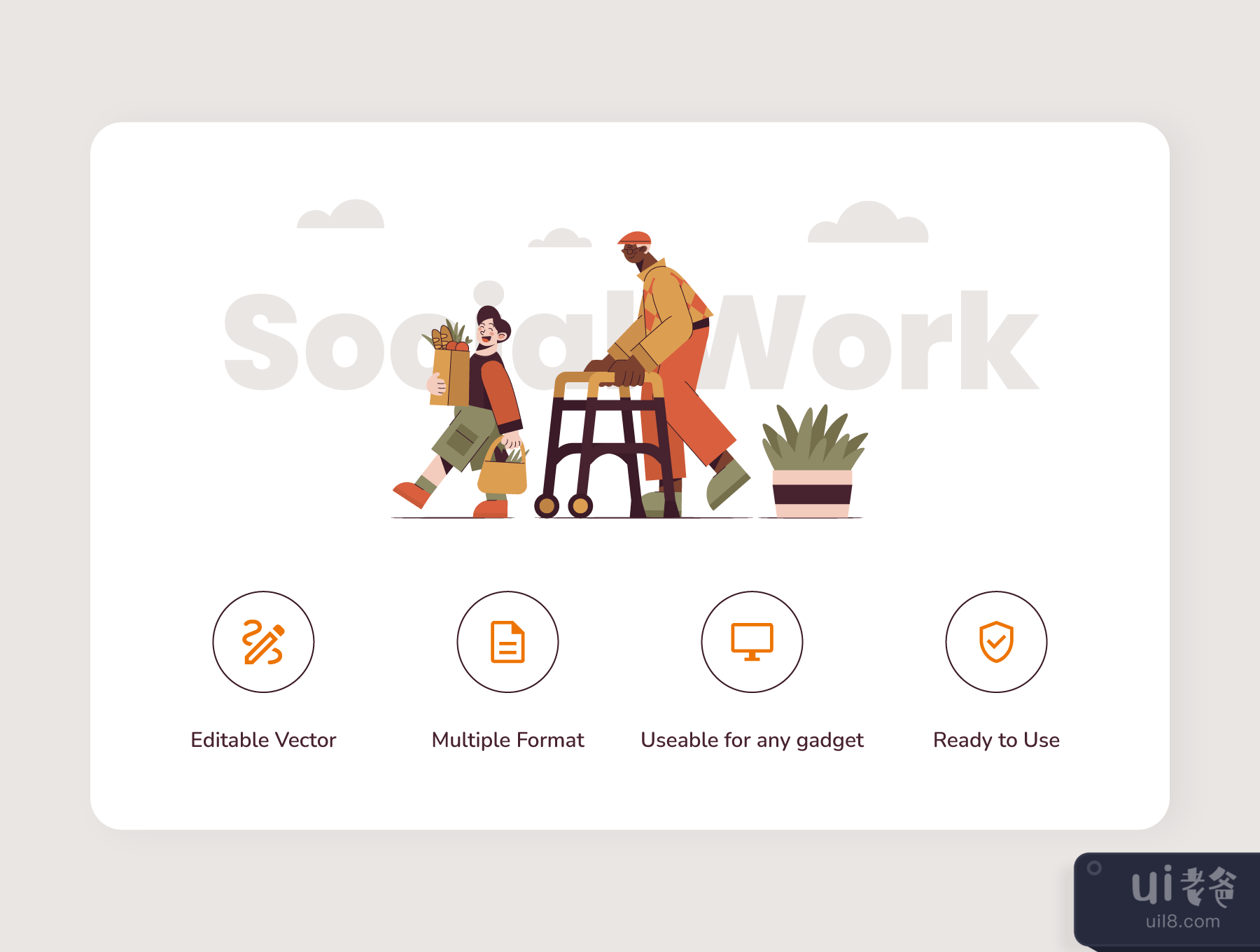 社会工作插图包 (Social Work Illustration Pack)插图1