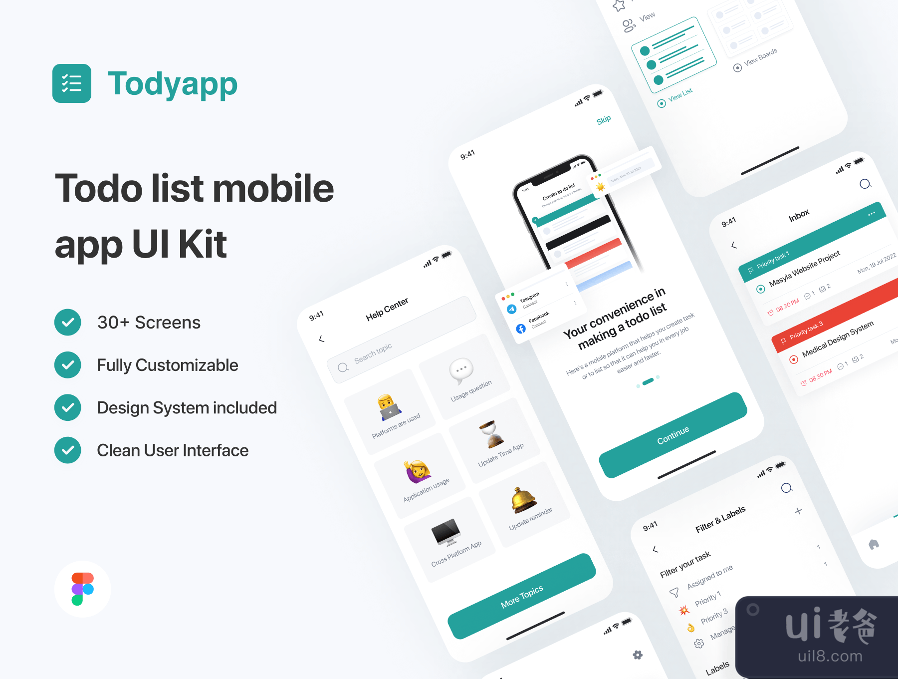Todyapp - Todo List移动应用UI工具包 (Todyapp - Todo List Mobile App UI Kit)插图