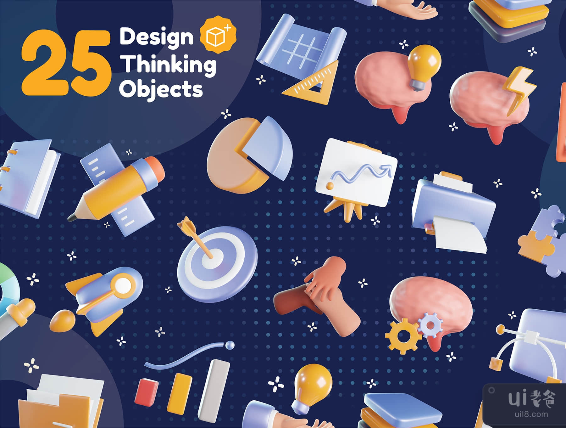 设计思维的三维图标 (Design Thinking 3D Icons)插图3