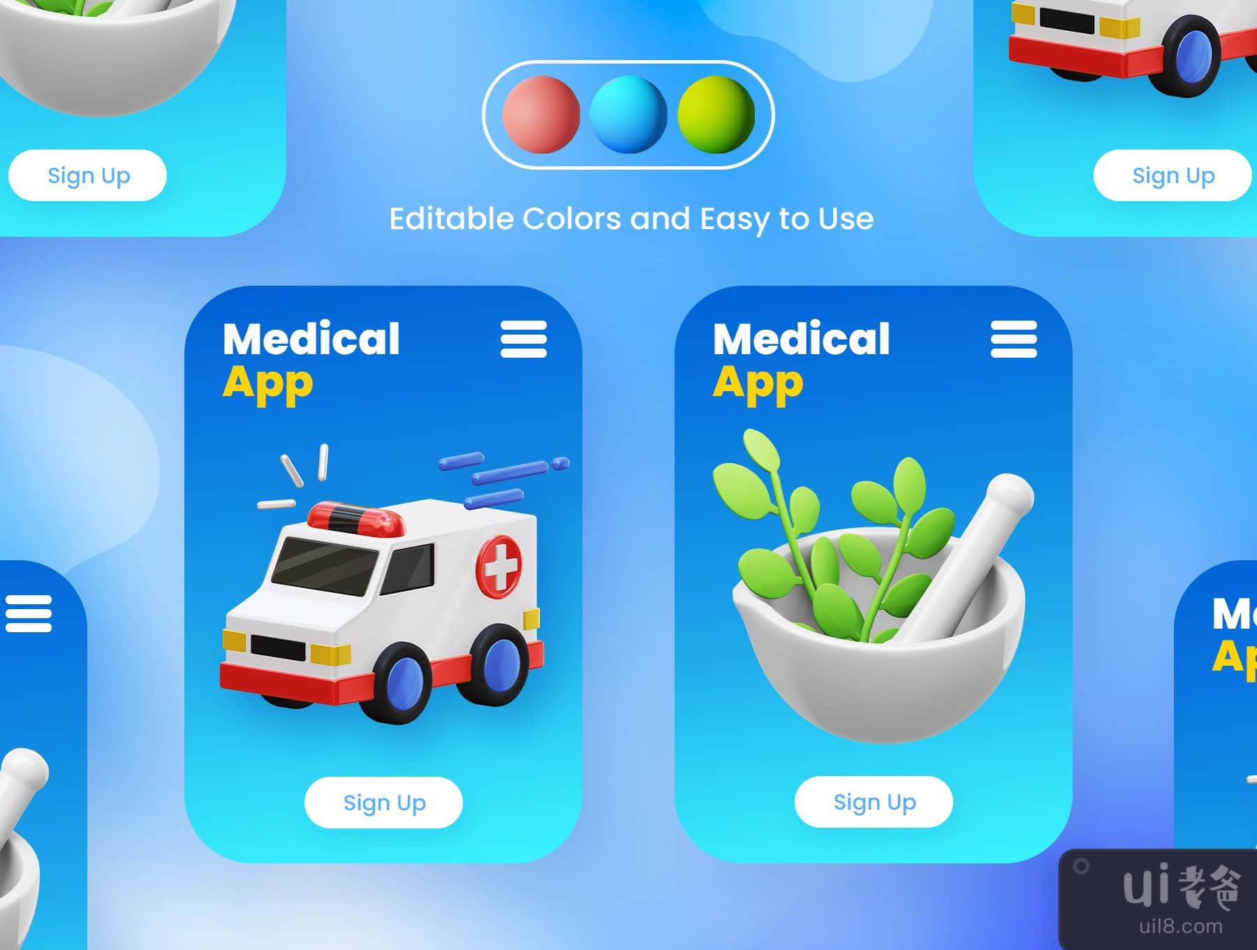 医疗3D图标 (Medical 3D Icons)插图3
