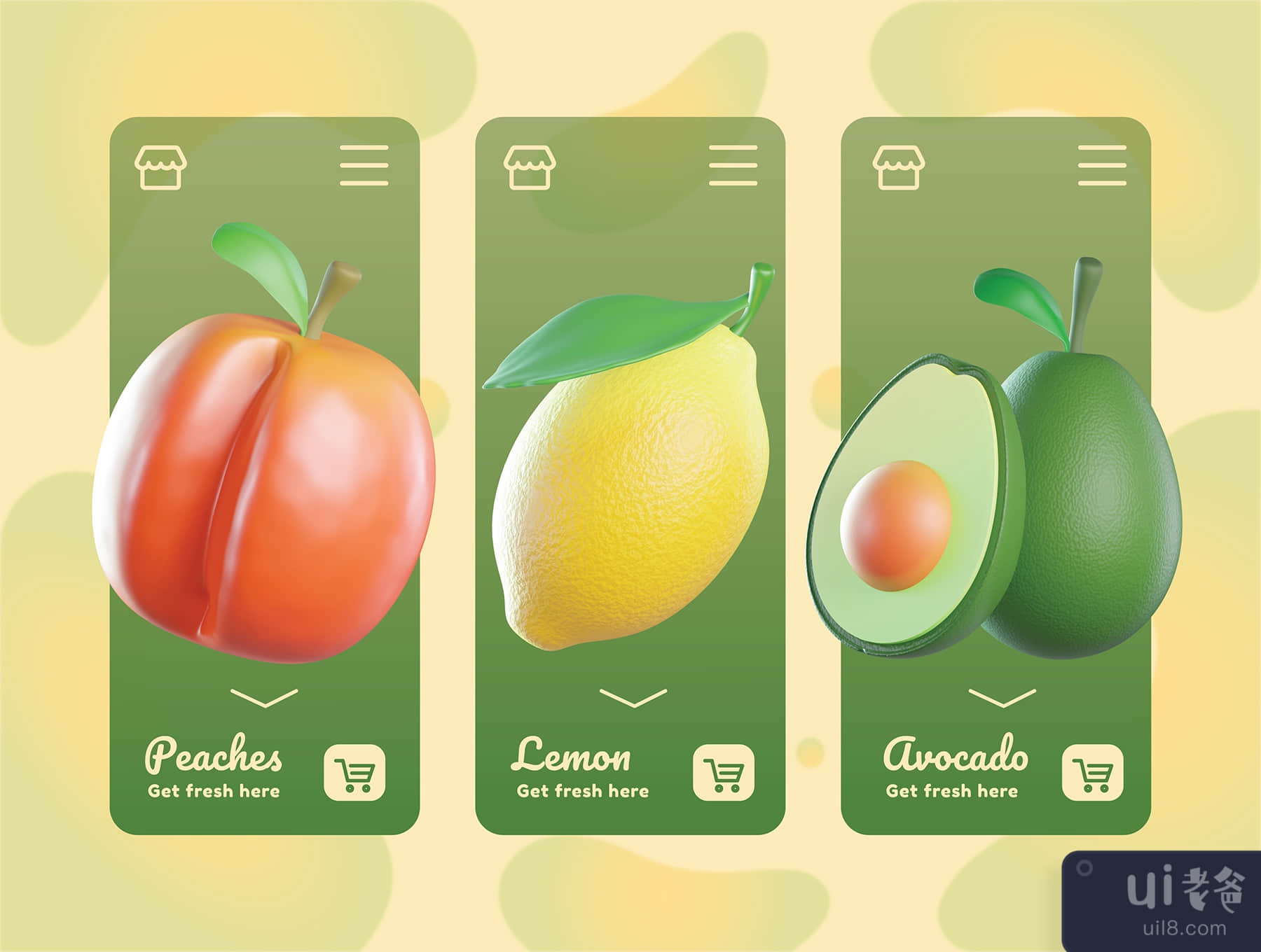 水果3D图标 (Fruit 3D Icons)插图3