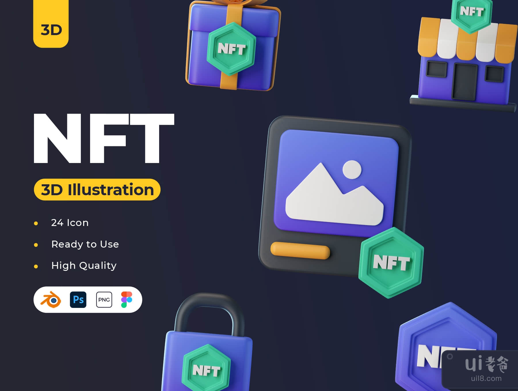 NFT 3D图标 (NFT 3D Icons)插图