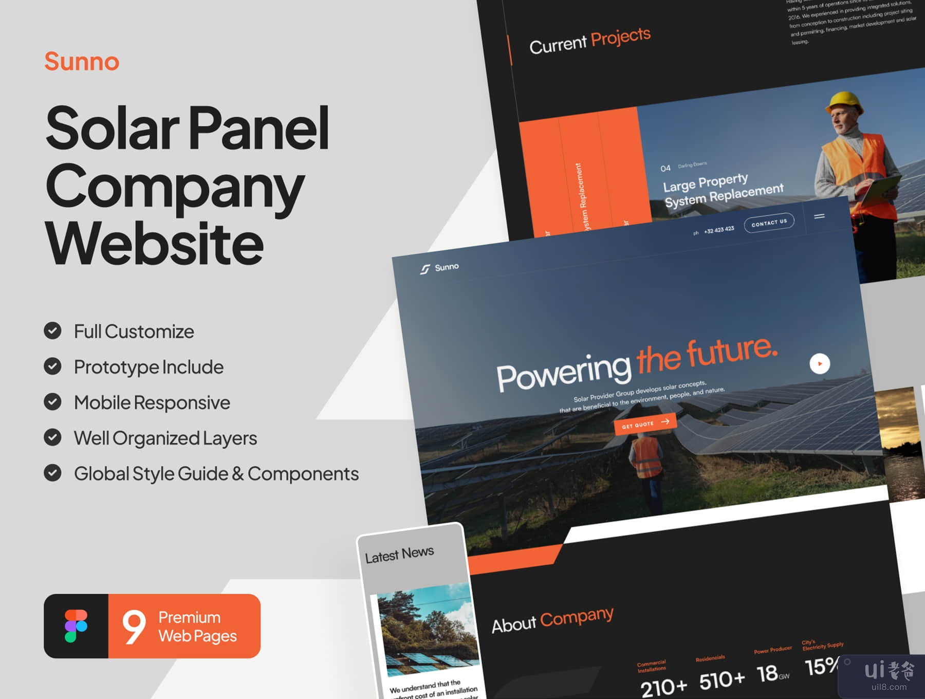 Sunno - 太阳能电池板公司网站 (Sunno - Solar Panel Company Website)插图5