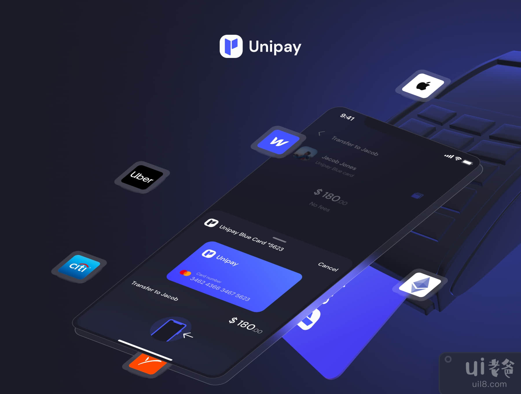 Unipay: Wallet App iOS UI设计系统 v1.1 (Unipay - Wallet App iOS UI Design System v1.1)插图7