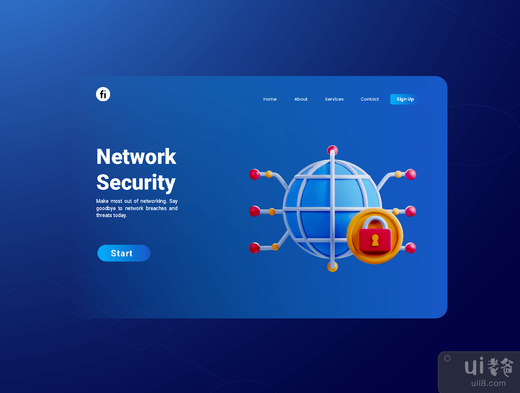 30个3D网络安全图标集 (30 3D Cyber Security Icon Set)插图5