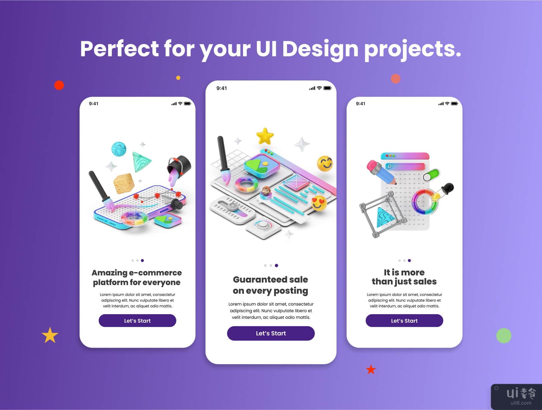 用户界面和平面设计 3D 图标和插图包 (User Interface And Graphic Design 3D Icon & illustration pack)插图4