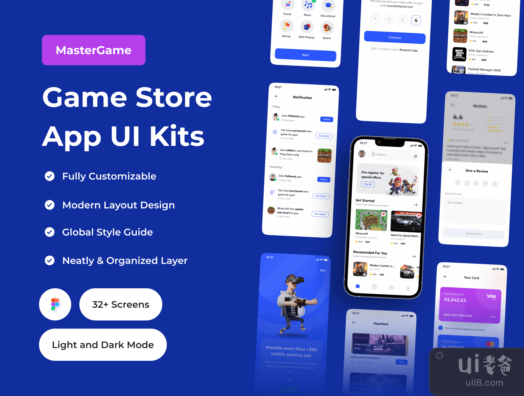 MasterGame - 游戏商店应用程序UI工具包(MasterGame - Game Store App UI Kit)插图7